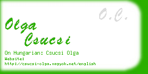 olga csucsi business card